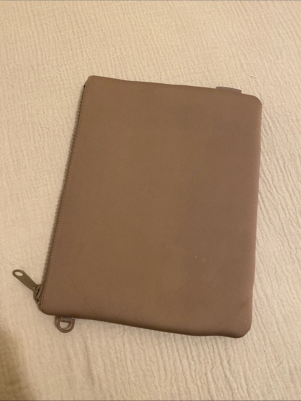 DAGNE DOVER Taupe Zip Pouch Travel Organizer/ pouch